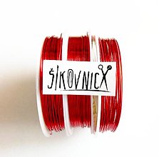 Suroviny - Farebný drôt, Ø 0,8 mm, návin 3 m (červená) - 13580841_