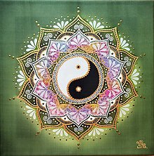 Obrazy - Mandala žiariacej harmómie - 13582714_