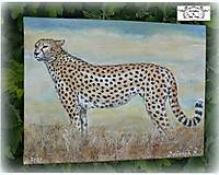 Obrazy - Maľba "Leopard" - 13580393_