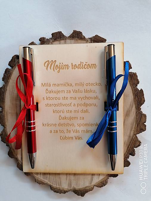 Tabuľky - Drevené poďakovanie rodičom_viac farieb - 13580106_