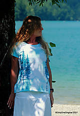 Topy, tričká, tielka - Dámske tričko batikované, maľované HOROU ♀ - 13584739_