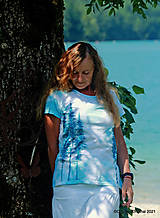 Topy, tričká, tielka - Dámske tričko batikované, maľované HOROU ♀ - 13584757_