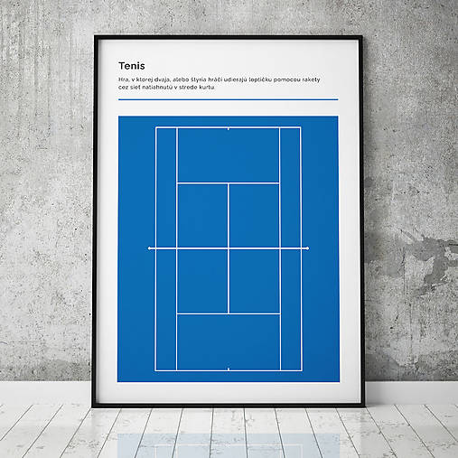 Grafika - TENIS (AO), minimalistický print  - 13585772_