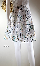 Lúčne kvety - dámska polkruhová sukňa, mini, midi, maxi