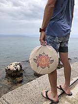 Úžitkový textil - Meditačný Vankúš "Ružový Lotus" nízky - 13584082_
