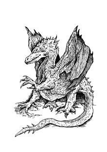 Kresby - Jaskynný drak - Originál - 13584065_