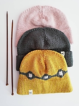 Čiapky, čelenky, klobúky - Žltá čiapka so vzorom - 13585677_
