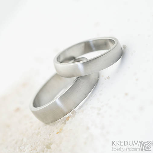 Nerezová svadobná obrúčka, snubný prsten - Prima (Matný)