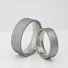 Prstene - Nerezová svadobná obrúčka, snubný prsten - Prima (Hrubý mat) - 13588040_