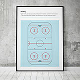 Grafika - HOKEJ, minimalistický print  - 13588785_
