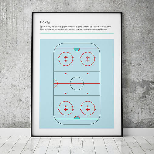 Grafika - HOKEJ, minimalistický print  - 13588785_