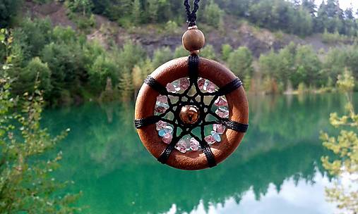 Dekorácie - Wood mandala radosti - 13587558_