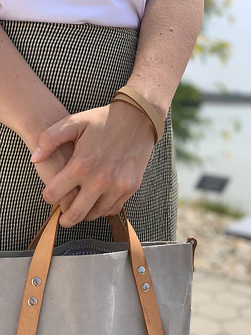 Náramky - Double simple bracelet (Nature) - 13588748_