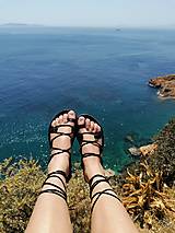 Ponožky, pančuchy, obuv - Gladiátor kožené sandále - 13589321_