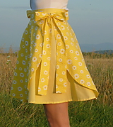 Sukne - Sukienky "Vyskladaj si ma" žltozelenkavé (Margarétky na žltej) - 13590498_