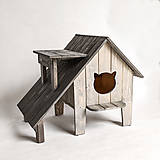 Pre zvieratá - Mačací domček na záhradu s verandou a výhliadkou - 13590450_