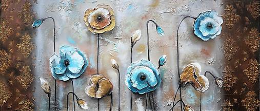 Obrazy - Modré maky 160x70  - 13590083_