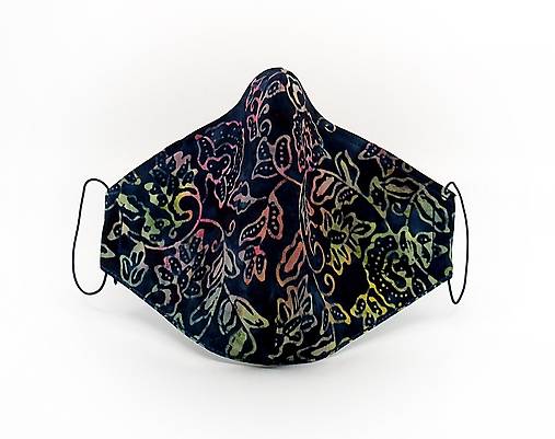 Anatomické antibakteriálne rúško s časticami striebra - Color Batik