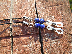 Iné šperky - šnúrka na okuliare-rôzne minerály (šnúrka na okuliare- lapis lazuli) - 13592066_