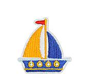 Galantéria - NZ106 Nažehľovačka textilná loďka 5 cm - 13592163_