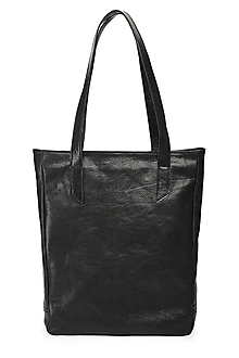 Veľké tašky - Kožená taška SHOPPER 26 - černá - 13592223_