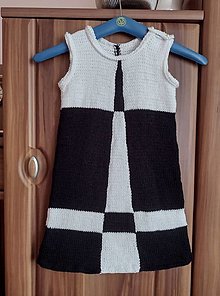 Detské oblečenie - Čiernobiele elegantné šaty pre malé slečny - 13593458_