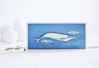 Papiernictvo - Pozdrav veľryba (biela veľryba) - 13594758_