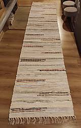 Úžitkový textil - Ručne tkaný koberec, pastel okrový - 13594559_
