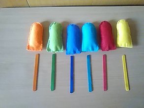Hračky - Nanuky- učíme sa farby  (nanuky do ruky- užšia palička) - 13594614_
