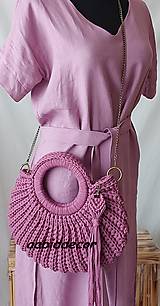 Kabelky - Handmade háčkovaná kabelka z tričkovlny  (Handmade háčkovaná kabelka z tričkovlny - starofialková) - 13595223_