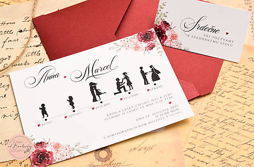 Svadobné oznámenie Časová os #16
