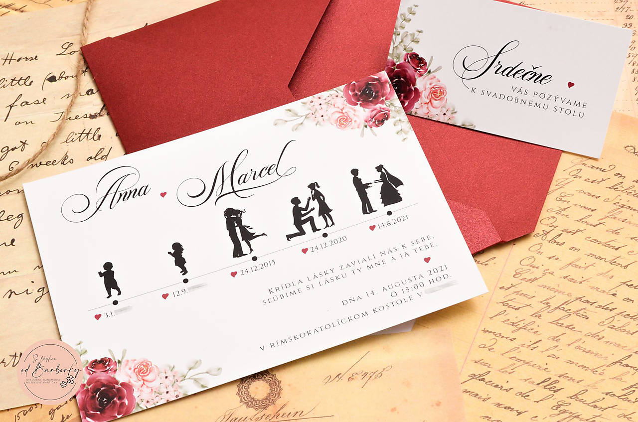 Svadobné oznámenie Časová os #16 (Uvítacia tabuľa (plagát 700x500 mm))