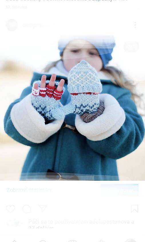 Detské doplnky - Detské rukavice bledomodré  - 13597300_