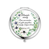Zrkadielka - Zrkadielko pre svadobné mamky - Biele kvety - 13600011_