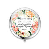 Zrkadielka - Zrkadielko pre svadobné mamky - Oranžové kvety - 13600096_