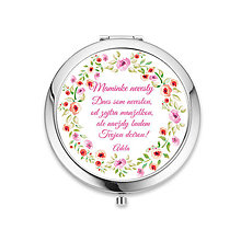 Zrkadielka - Zrkadielko pre svadobné mamky - Farebné kvety - 13600327_