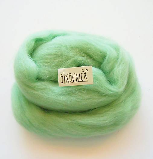 Vlna na plstenie, 100% merino, 20g (mätová 102)