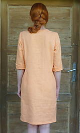 Šaty - Ľanové šaty - 13600273_