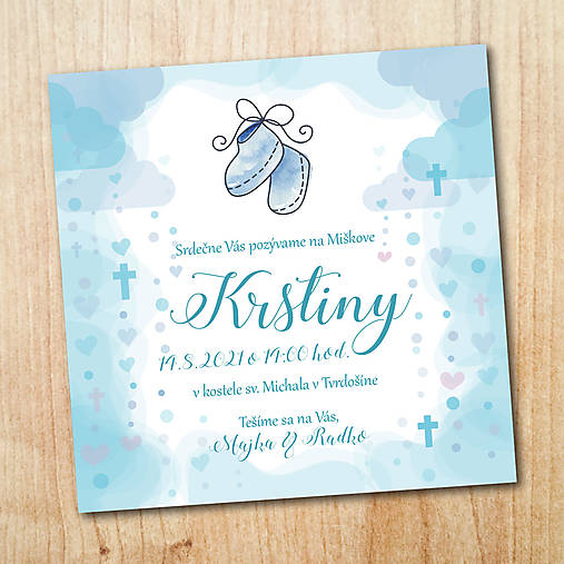 Papiernictvo - Krstiny - pozvánka - 13599704_