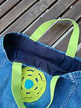 Kabelky - Rifľová taška - zelený tyrkys - 13600671_