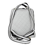 Batohy - Moderný dámsky kožený ruksak z prírodnej kože v šedej farbe - 13600383_