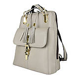Batohy - Moderný dámsky kožený ruksak z prírodnej kože v bežovej farbe - 13600399_