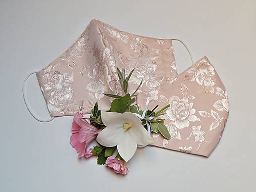 Rúška - Svadobné rúško - pre nevestu Staroružová - 13601190_