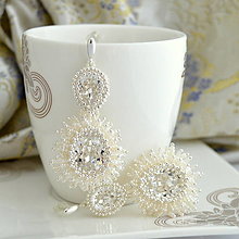 Náušnice - Luxusné svadobné náušnice v tvare kvapky(Ag925) (Crystal Swarovski) - 13602960_