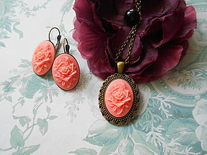 Sady šperkov - Apricot pink rose - 13601860_