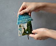 Nábytok - vešiak dom s jedným hákom tyrkysový  - 13601890_
