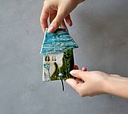 Nábytok - vešiak dom s jedným hákom tyrkysový  - 13601892_