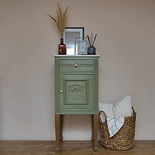 Nábytok - Stolík Marble & wood - 13601438_