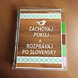 Papiernictvo - Zachovaj pokoj a rozprávaj po slovensky - karisblok (vzor mačacie oká) - 13601623_