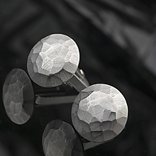 Pánske šperky - Manžetové gombíky - Round scrape - 13605085_
